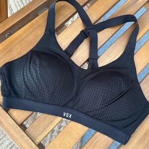 VSX Perforated Black Sports Bra